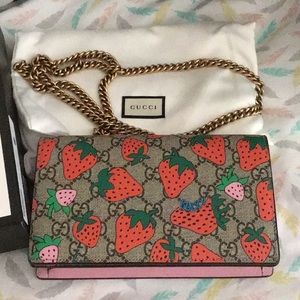 Gucci Strawberry Wallet on Chain